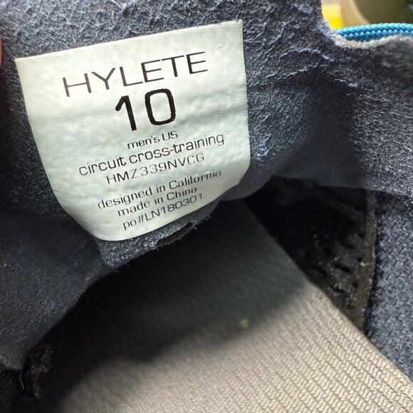 Hylete Mens Size 10 Gray & Blue Circuit Cross-Training Sneakers Vibram Sole